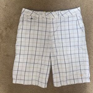 White and grey shorts